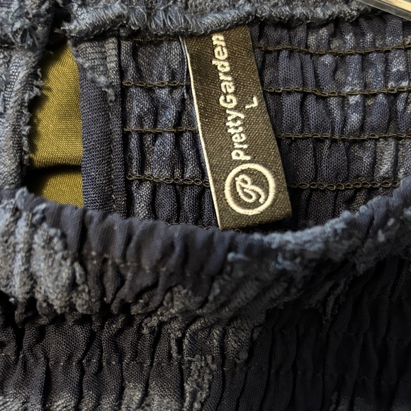 Chic Navy Blue Long Sleeve Dress - Picture 6 of 6